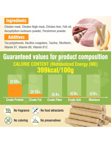 Palitos Masticables para Gato Puxulyiz 50g - Higiene Oral y Aliento Fresco