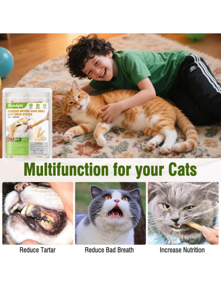 Palitos Masticables para Gato Puxulyiz 50g - Higiene Oral y Aliento Fresco