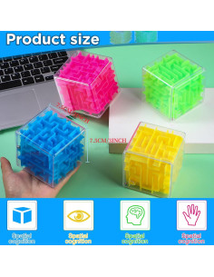 Cubos de Laberinto 3D Syhood - 4 Piezas Portátiles para Jugar 2