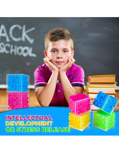 Cubos de Laberinto 3D Syhood - 4 Piezas Portátiles para Jugar