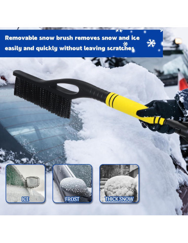 20 Raspadores de Hielo y Cepillos de Nieve Uiifan 60 cm