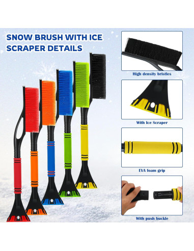 20 Raspadores de Hielo y Cepillos de Nieve Uiifan 60 cm