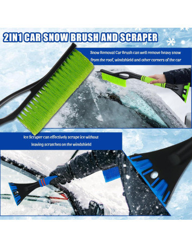 20 Raspadores de Hielo y Cepillos de Nieve Uiifan 60 cm