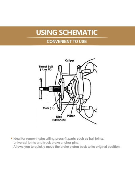 Herramienta de Retroceso de Pistón de Freno YanTone Universal