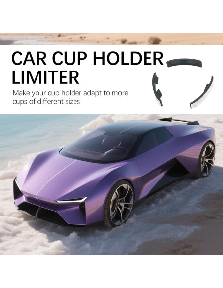 6 Inserciones de Silicona para Portavasos de Coche YGDMD