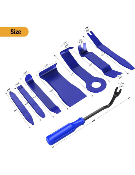 Set 8PCS Herramienta de Eliminación de Rayones GOOACC GRC-90 Azul