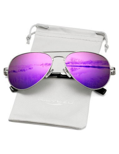 Gafas de Sol Aviador AIEYEZO Polarizadas UV400 Plata