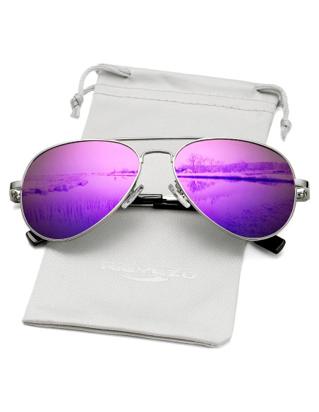 Gafas de Sol Aviador AIEYEZO Polarizadas UV400 Plata