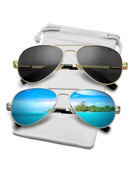 Gafas de sol AIEYEZO aviador polarizadas UV400 unisex