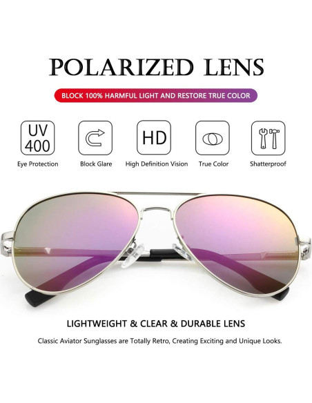 Gafas de Sol Aviador AIEYEZO Polarizadas UV400 Plata