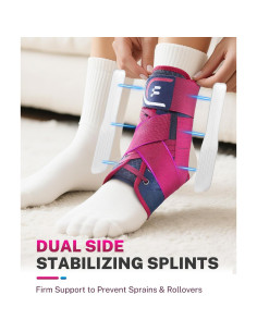 Férula para Tobillo Fitomo M Rosa Ajustable para Tendinitis 2