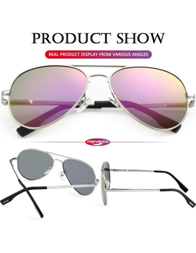 Gafas de Sol Aviador AIEYEZO Polarizadas UV400 Plata