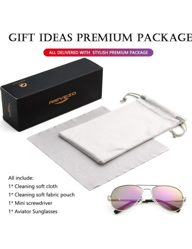 Gafas de Sol Aviador AIEYEZO Polarizadas UV400 Plata