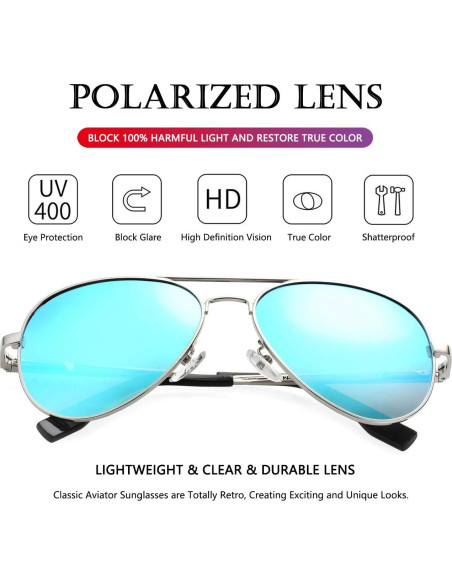 Gafas de sol AIEYEZO aviador polarizadas UV400 unisex