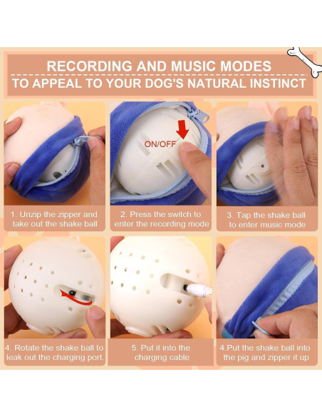 Juguete de Peluche Interactivo OTXKXBLP para Perros 14cm