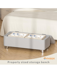 Organizador de Zapatos FHSQX 2 Paquetes Beige 42x32x24 cm 2