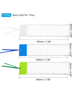 Marcador Lupa PATIKIL 3X con Regla - Paquete de 3 Colores 2