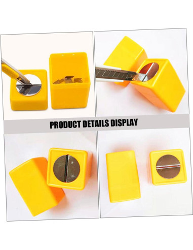 Contenedor de Desecho para Cuchillas WOFASHPURET Amarillo 4 Pcs