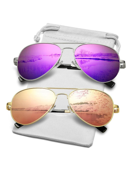 Gafas de Sol Aviador AIEYEZO Polarizadas UV400 58mm