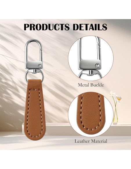 10 Piezas Tiradores de Cremallera de Cuero CYUXING Multicolor