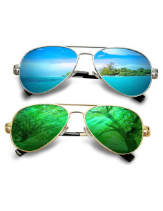 AIEYEZO Gafas de Sol Aviador Polarizadas UV400 Unisex