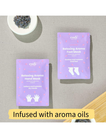 Mascarilla Hidratante para Pies Codi Nueva York 6 Pares Lavanda