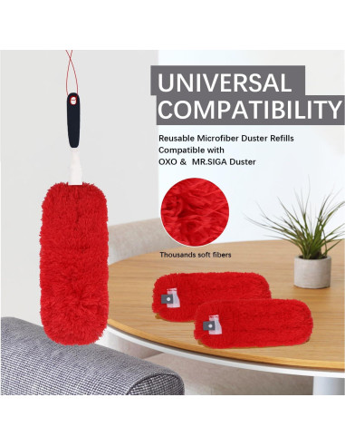 Recargas Plumero Microfibra Sgizoku 2 Piezas Lavables 226g