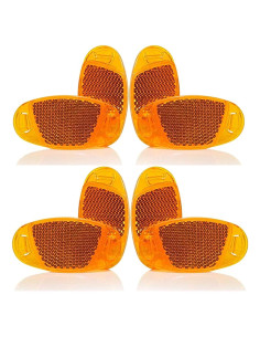 8 Reflectores de Rueda para Bicicleta XHBTS - Amarillo y Blanco
