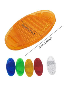 8 Reflectores de Rueda para Bicicleta XHBTS - Amarillo y Blanco 2