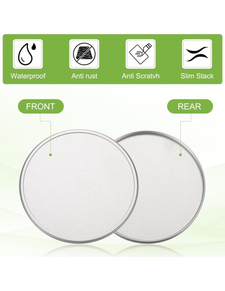 Tapa de lente de metal PATIKIL 39mm x 1mm plata