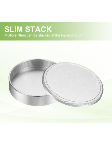 Tapa de lente de metal PATIKIL 39mm x 1mm plata