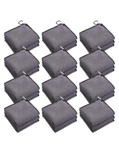 Toallas de Golf Batiyeer 12 Pcs Microfibra 40x40 cm Gris