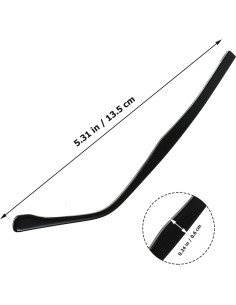Templos de Reemplazo de Metal para Gafas STOBOK - Negro 2