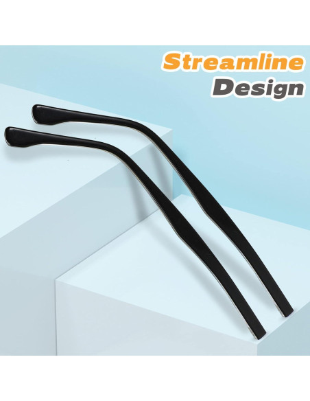 Templos de Reemplazo de Metal para Gafas STOBOK - Negro