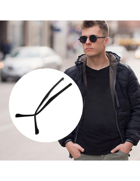 Templos de Reemplazo de Metal para Gafas STOBOK - Negro