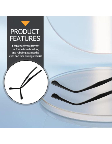 Templos de Reemplazo de Metal para Gafas STOBOK - Negro