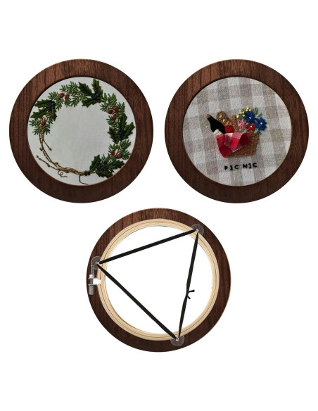 Juego de 3 Marcos de Bordado Redondos JoyHuaTrade 15.2 cm