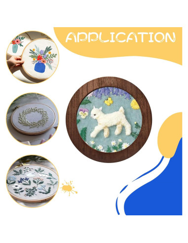 Juego de 3 Marcos de Bordado Redondos JoyHuaTrade 15.2 cm