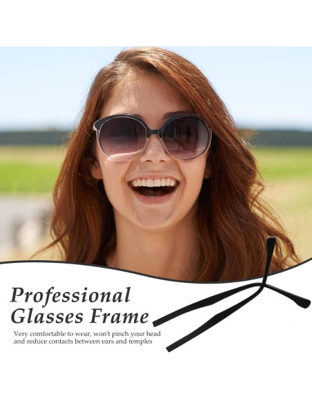 Templos de Reemplazo de Metal para Gafas STOBOK - Negro