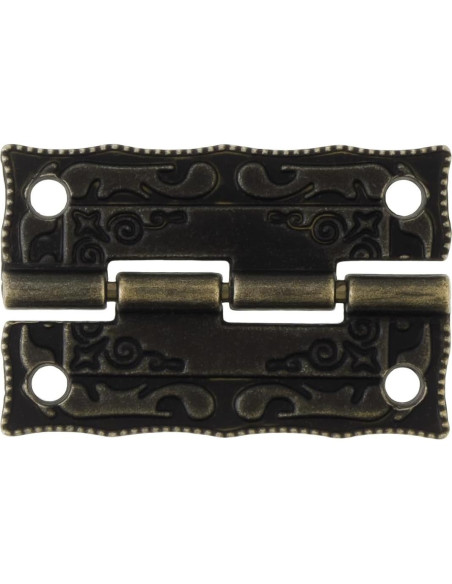 Kit de Bisagras y Cerraduras Vintage HOJLKLD - 4 Cerraduras y 8 Bisagras de Bronce Antiguo