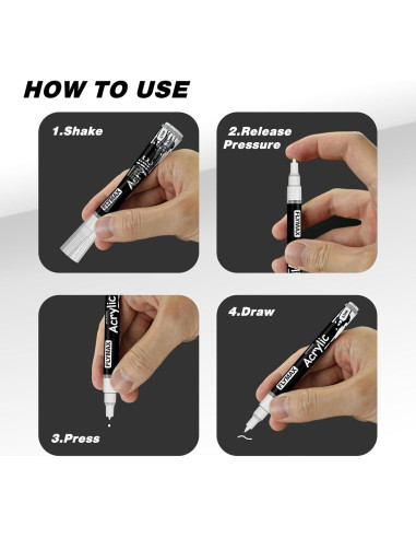 Marcadores Permanentes Acrílicos FLYMAX Rojo 2.5mm - 3 Unidades