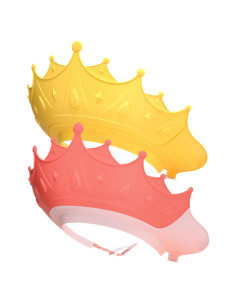 Gorro de Baño para Bebé 2PCS Ajustable Corona Impermeable