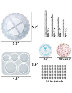 Juego de Moldes de Silicona BIGEBO para Campanas de Viento 2