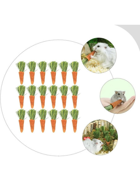 18 Juguetes de Masticar para Conejos y Hámsters Ipetboom