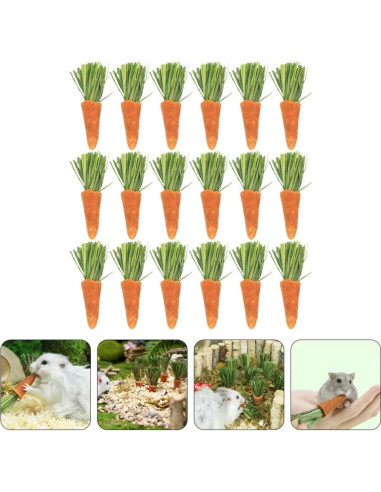 18 Juguetes de Masticar para Conejos y Hámsters Ipetboom