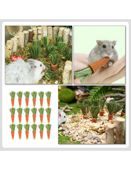 18 Juguetes de Masticar para Conejos y Hámsters Ipetboom