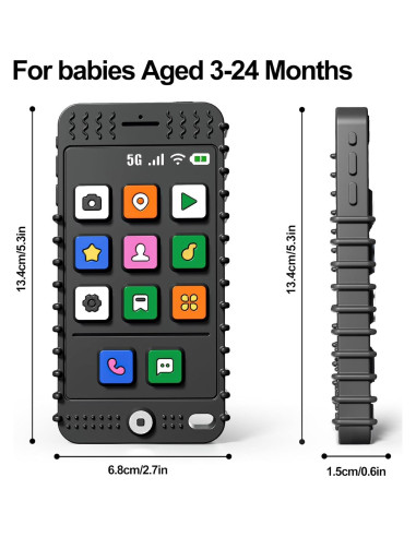 Juguetes de Mordida para Bebés FFTROC - Control Remoto y Teléfono