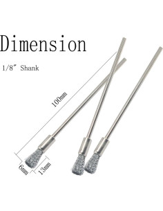 20 Cepillos de Limpieza Acero Inoxidable Luo ke 1/8" (3.18 mm) 2