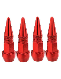 Tapa de Válvula de Neumático Lunsom Aluminio Rojo 4 Pcs