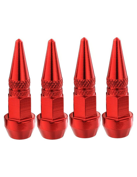 Tapa de Válvula de Neumático Lunsom Aluminio Rojo 4 Pcs